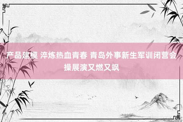 产品建模 淬炼热血青春 青岛外事新生军训闭营会操展演又燃又飒