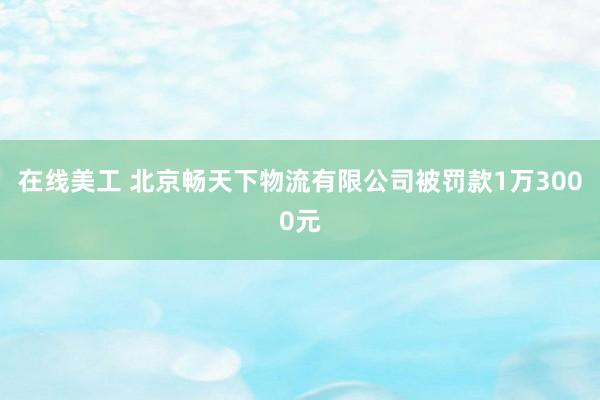 在线美工 北京畅天下物流有限公司被罚款1万3000元